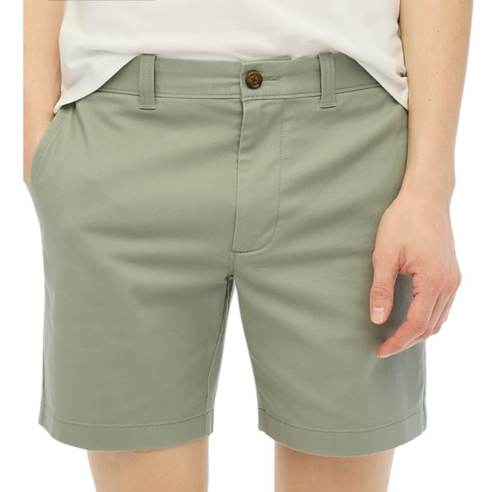 J. CREW Men’s 7” Flex Chino Shorts Quarry Green Size 40 NEW